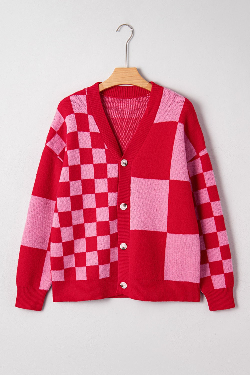 Plaid Button-Front Sweater Cardigan - Rooted & Reckless Co.