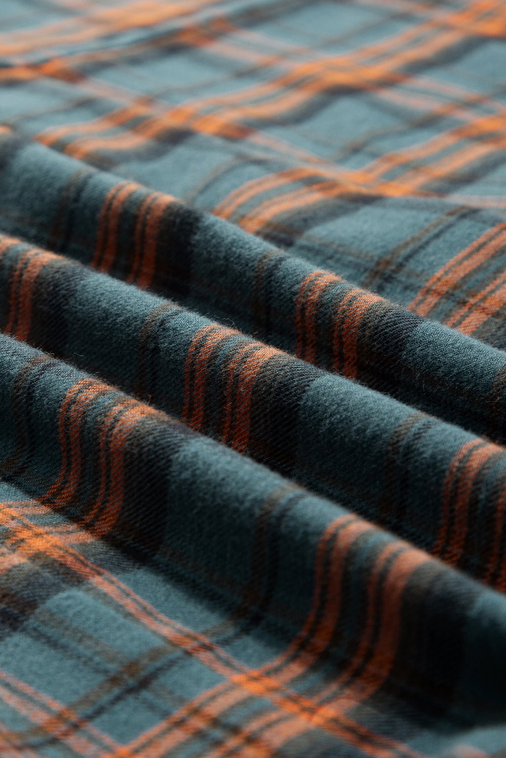 Plaid Button-Up Distressed Hem Long Sleeve Shirt - Rooted & Reckless Co.