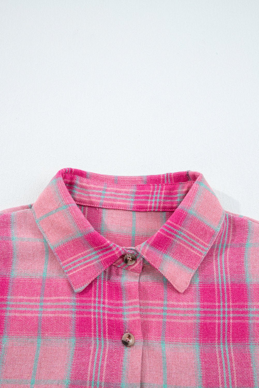 Plaid Button-Up Long Sleeve Pocketed Shirt - Rooted & Reckless Co.