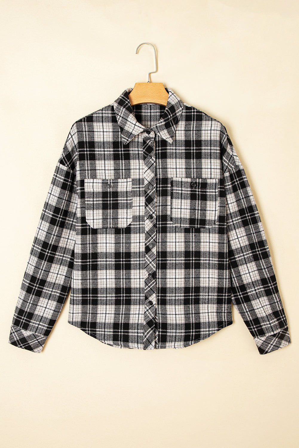 Plaid Chest Pocket Long Sleeve Buttoned Shirt - Rooted & Reckless Co.