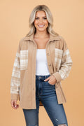 Plaid Colorblock Patch Pocket Buttoned Shacket - Rooted & Reckless Co.