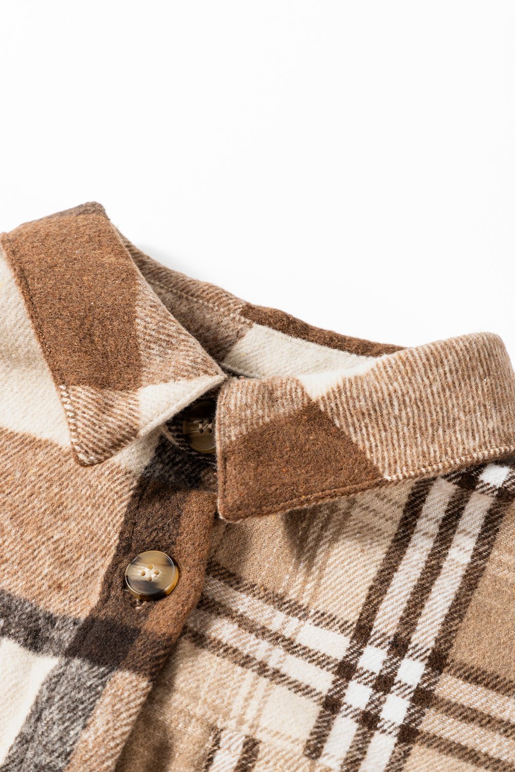 Plaid Double Flap Pocket Button-Up Shacket - Rooted & Reckless Co.