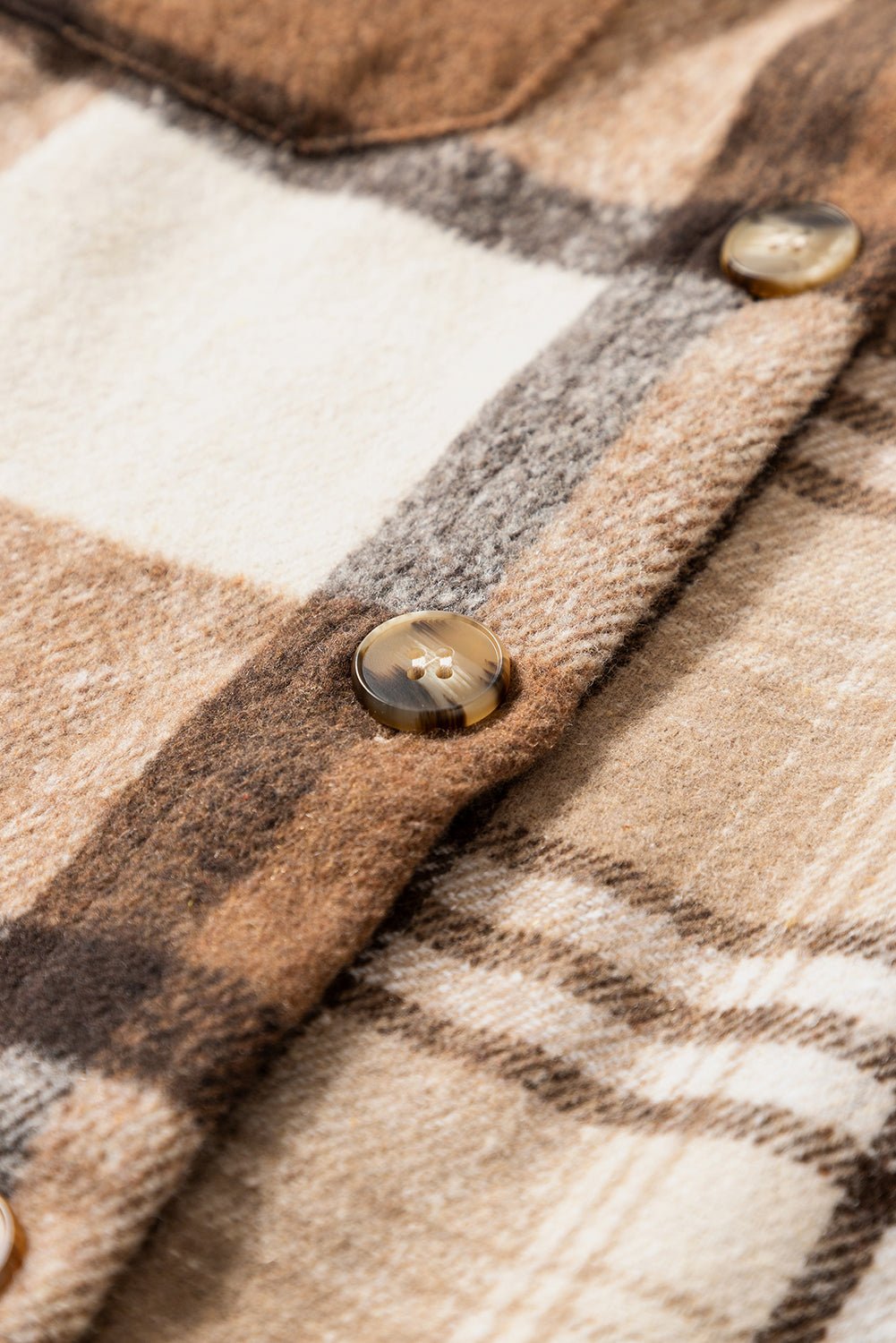 Plaid Double Flap Pocket Button-Up Shacket - Rooted & Reckless Co.