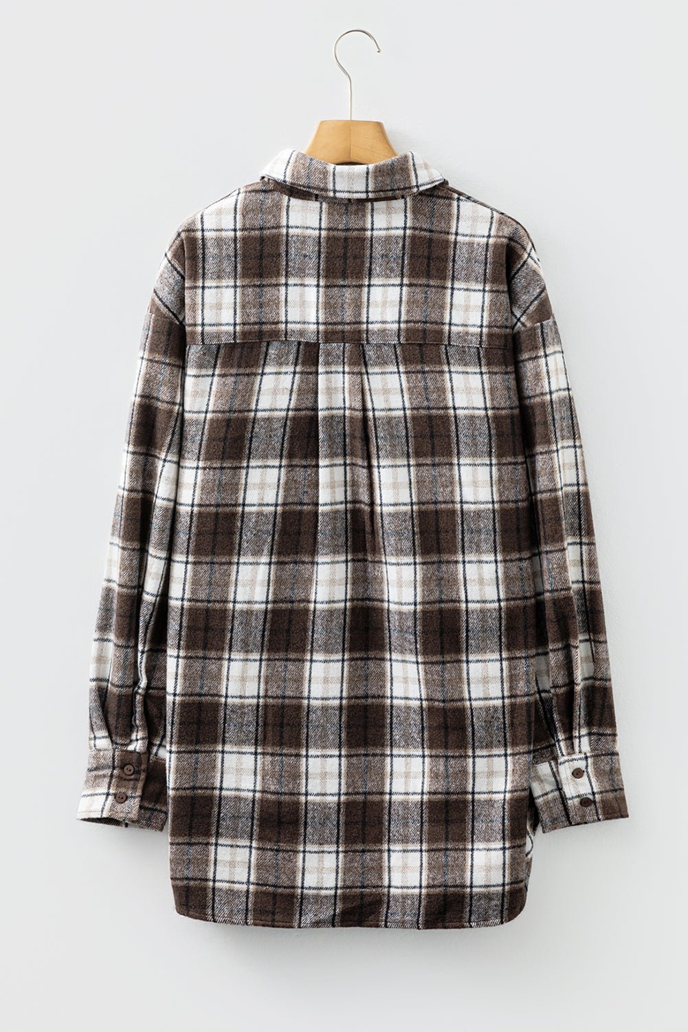 Plaid Flannel Chest Pocket Boyfriend Shacket - Rooted & Reckless Co.