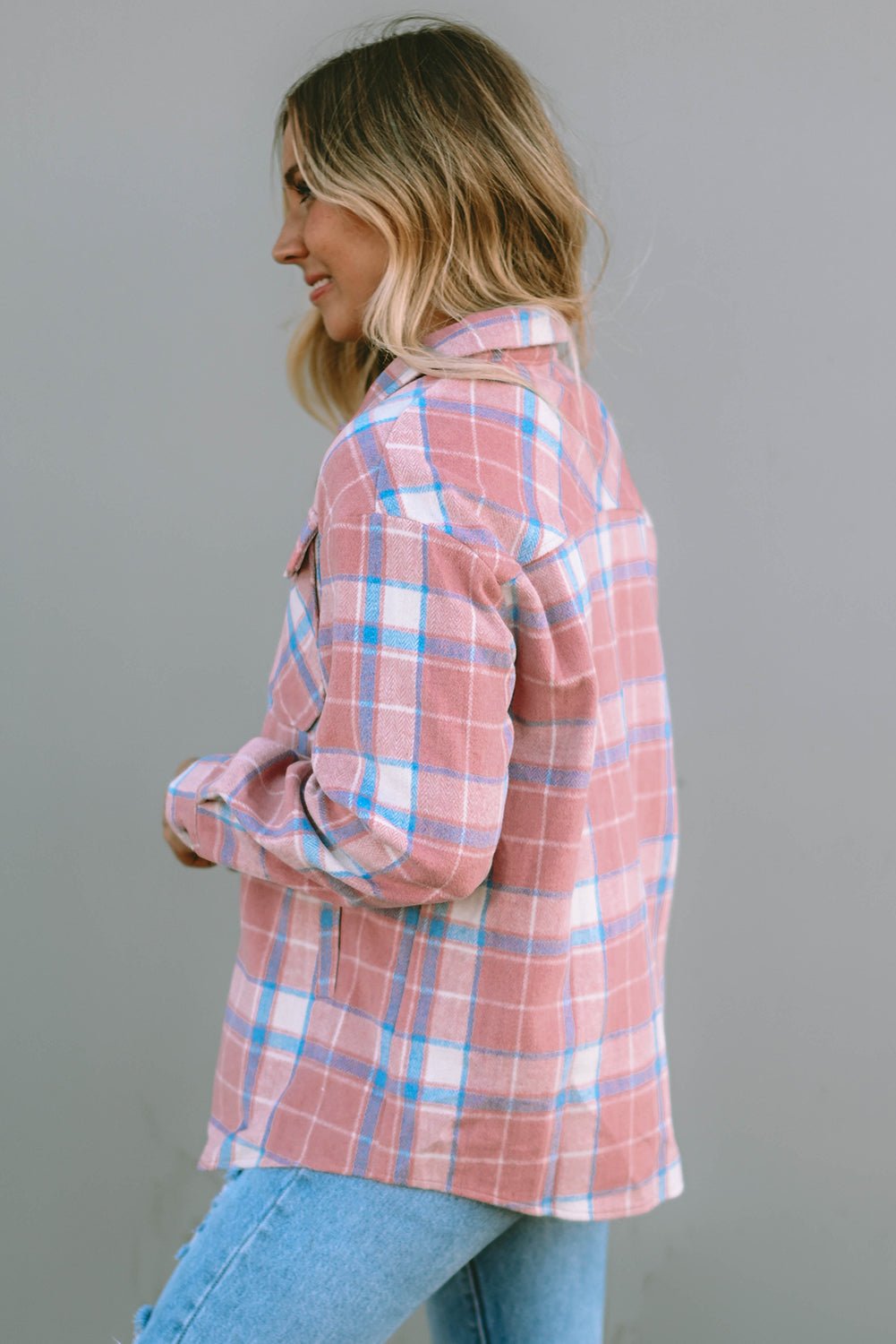 Plaid Flannel Flap Pocket Shacket - Rooted & Reckless Co.