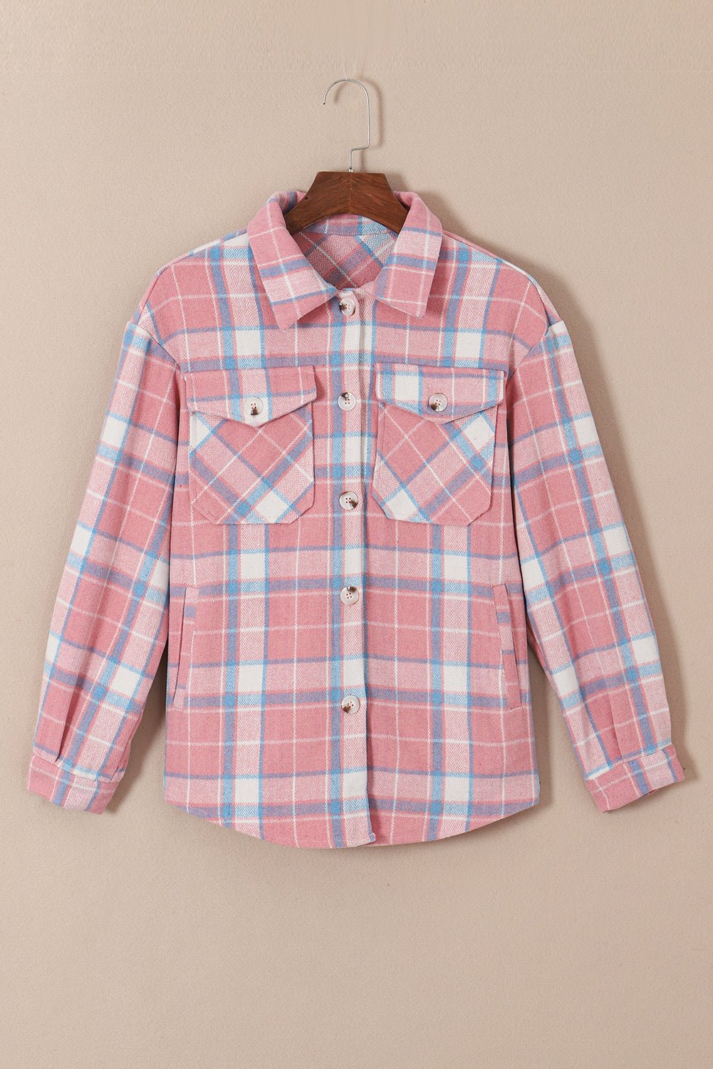 Plaid Flannel Flap Pocket Shacket - Rooted & Reckless Co.