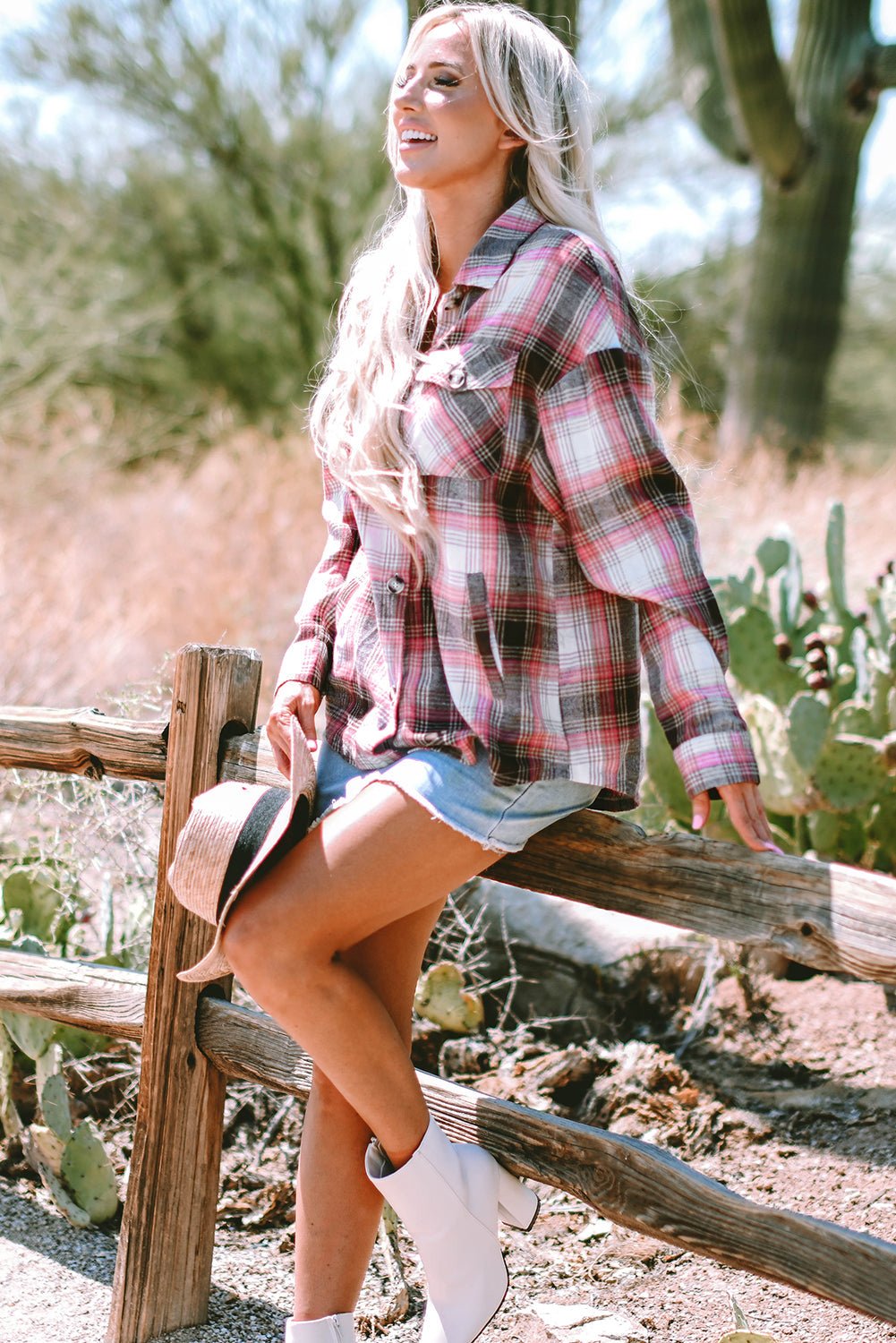 Plaid Flap Pocket Button-Up Shacket - Rooted & Reckless Co.