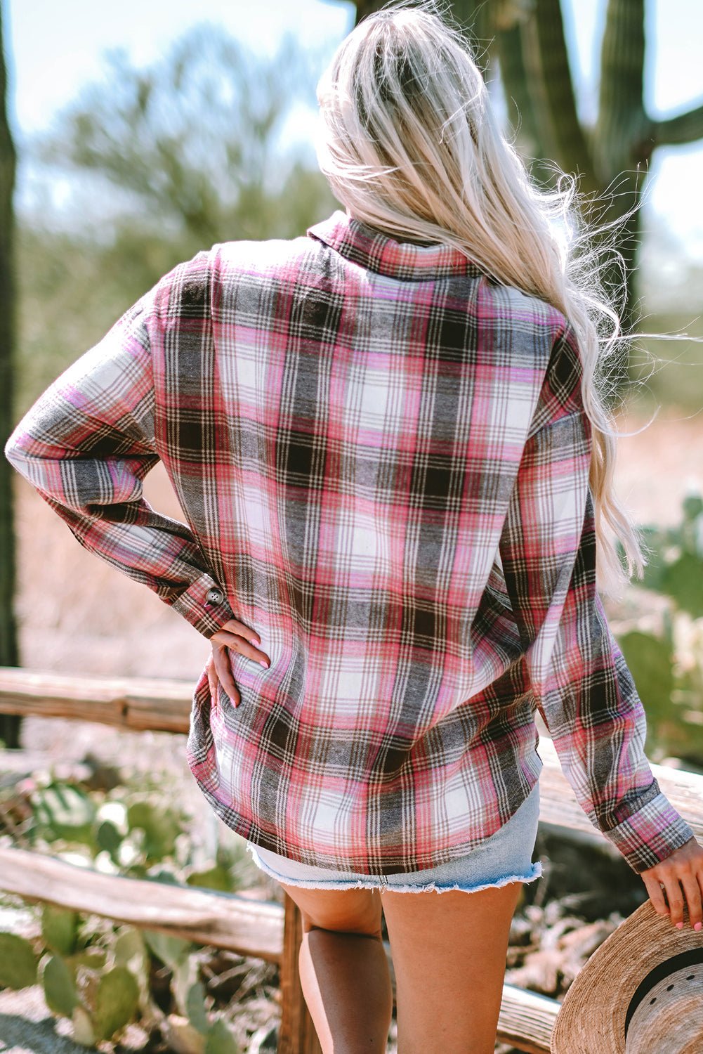 Plaid Flap Pocket Button-Up Shacket - Rooted & Reckless Co.