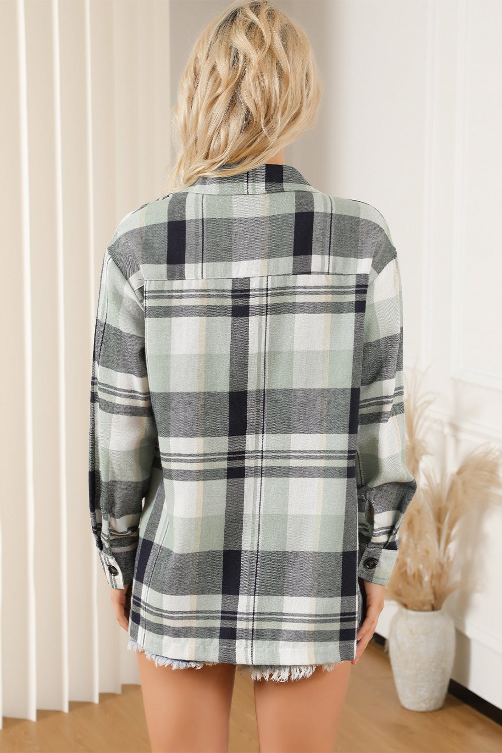 Plaid Patch Pocket Buttoned Shirt - Rooted & Reckless Co.