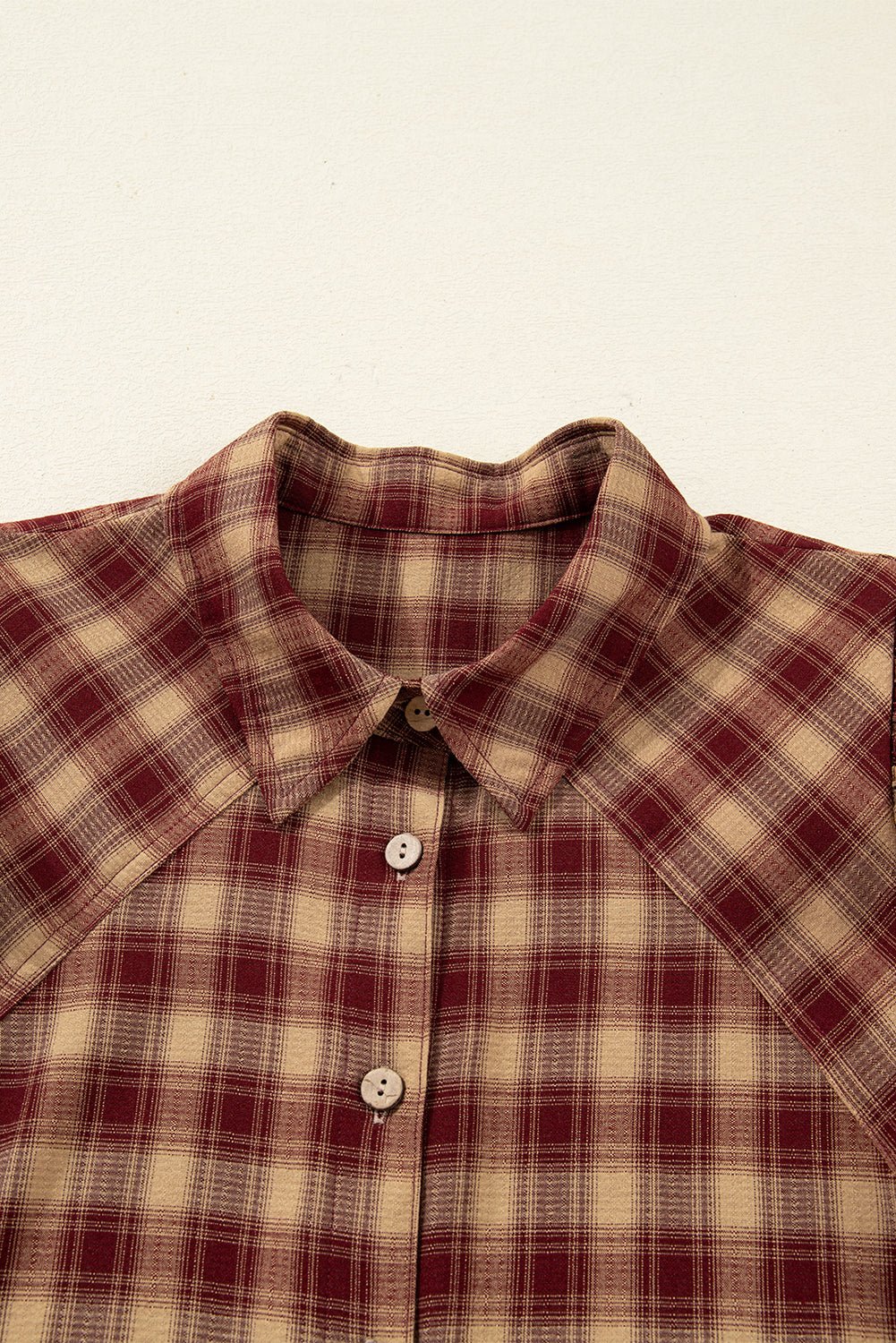 Plaid Patchwork Ruffle Long Sleeve Mini Dress - Rooted & Reckless Co.