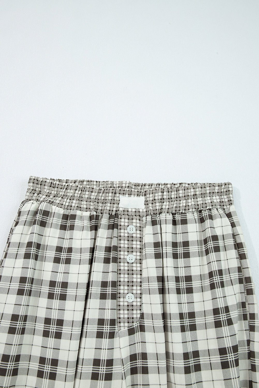 Plaid Patchwork Wide Leg Pants - Rooted & Reckless Co.