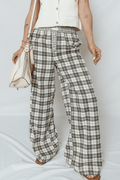 Plaid Patchwork Wide Leg Pants - Rooted & Reckless Co.