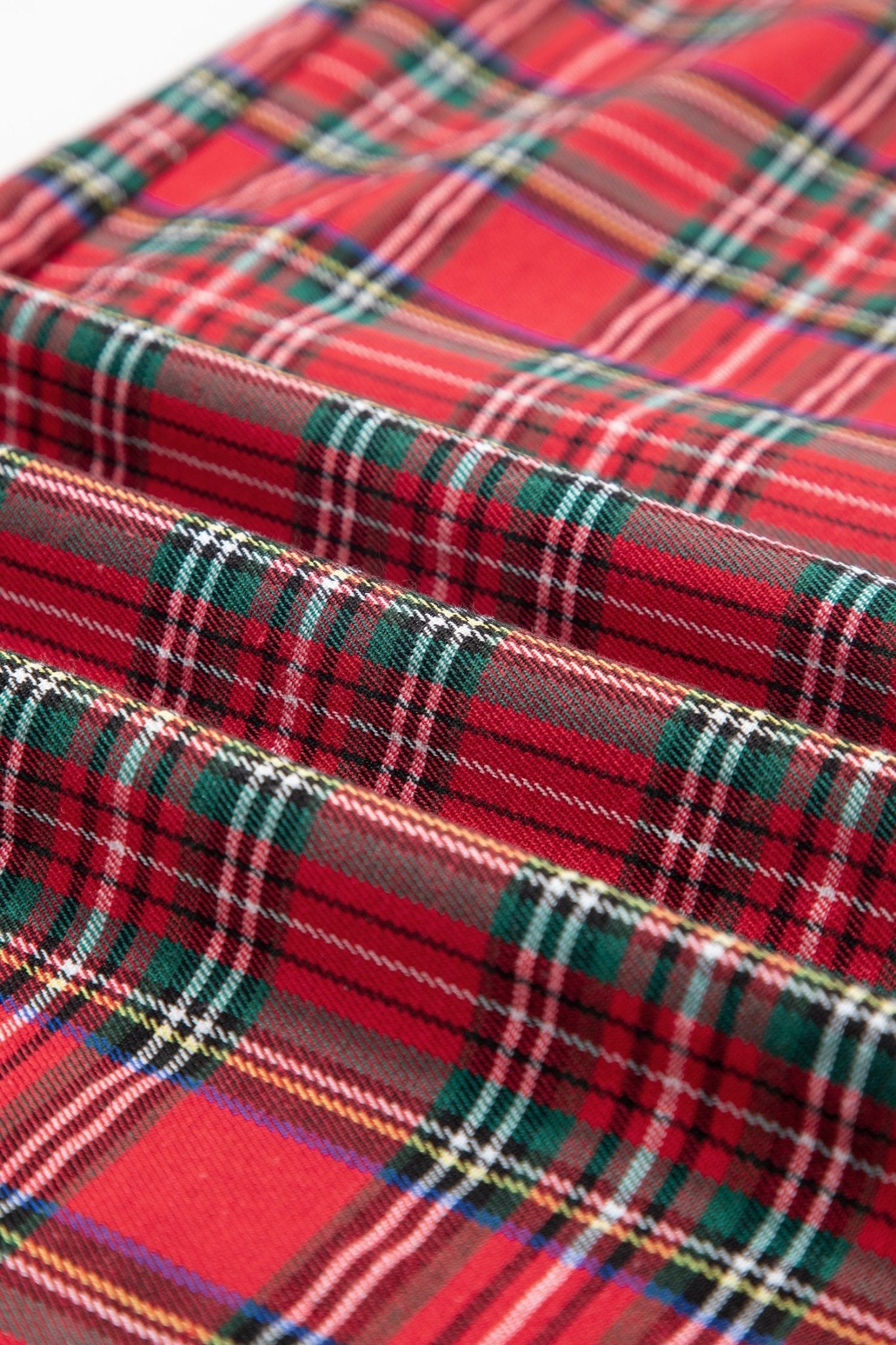 Plaid Pleated Elastic Waist Wide Leg Pants - Rooted & Reckless Co.