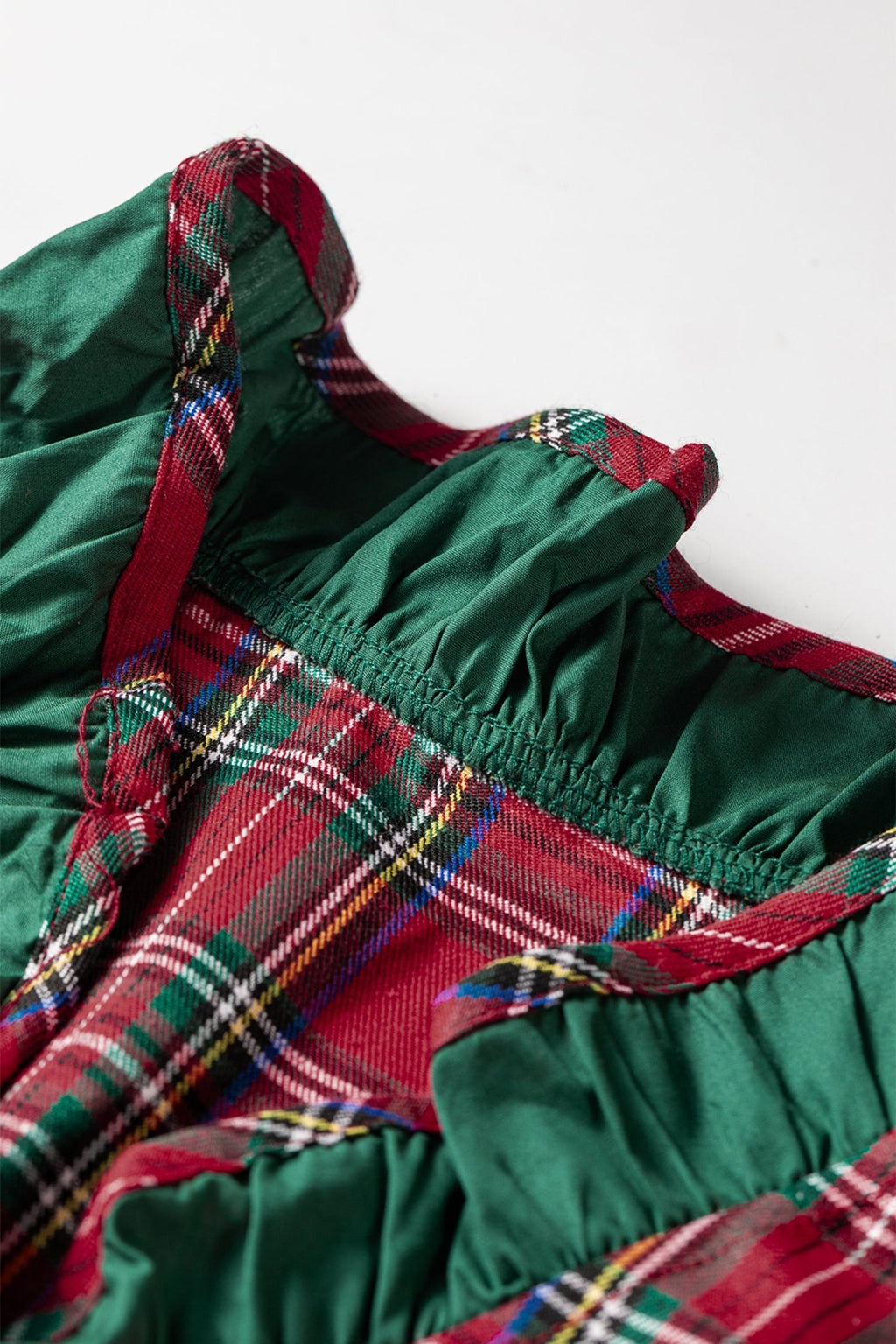 Plaid Ruffle Colorblock Buttoned Mini Dress - Rooted & Reckless Co.