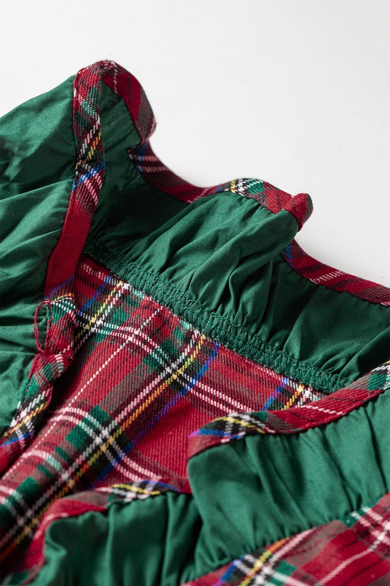 Plaid Ruffle Colorblock Buttoned Mini Dress - Rooted & Reckless Co.