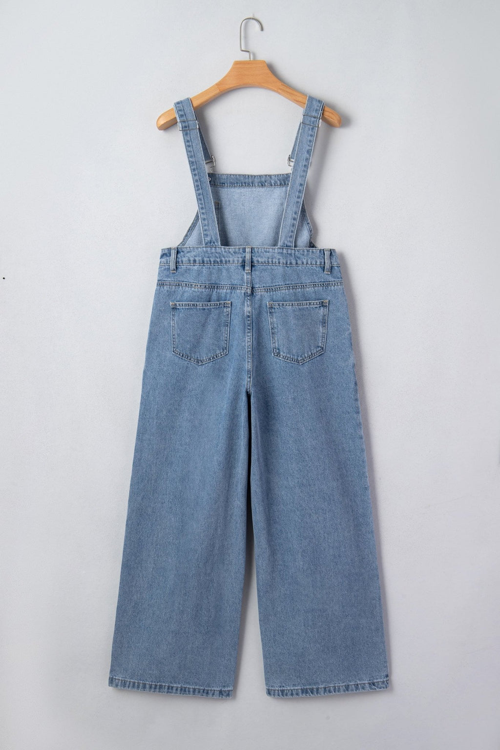 Pleated Wide Leg Pocketed Denim Jumpsuit - Rooted & Reckless Co.