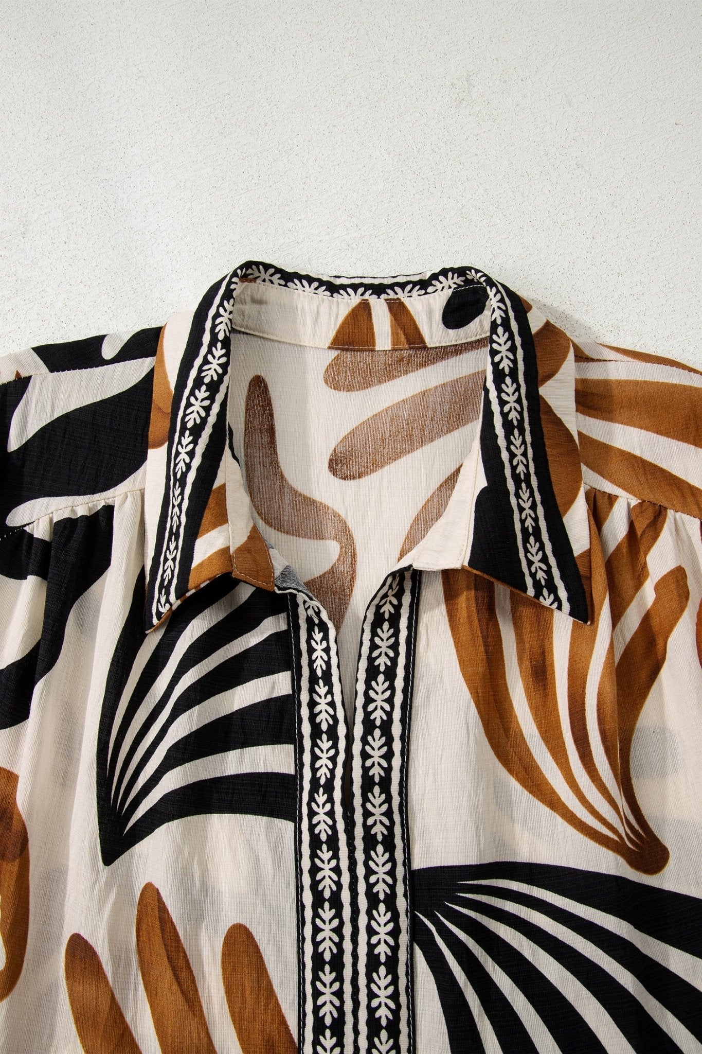 Plus Size Boho Abstract Long Sleeve Maxi Dress - Rooted & Reckless Co.