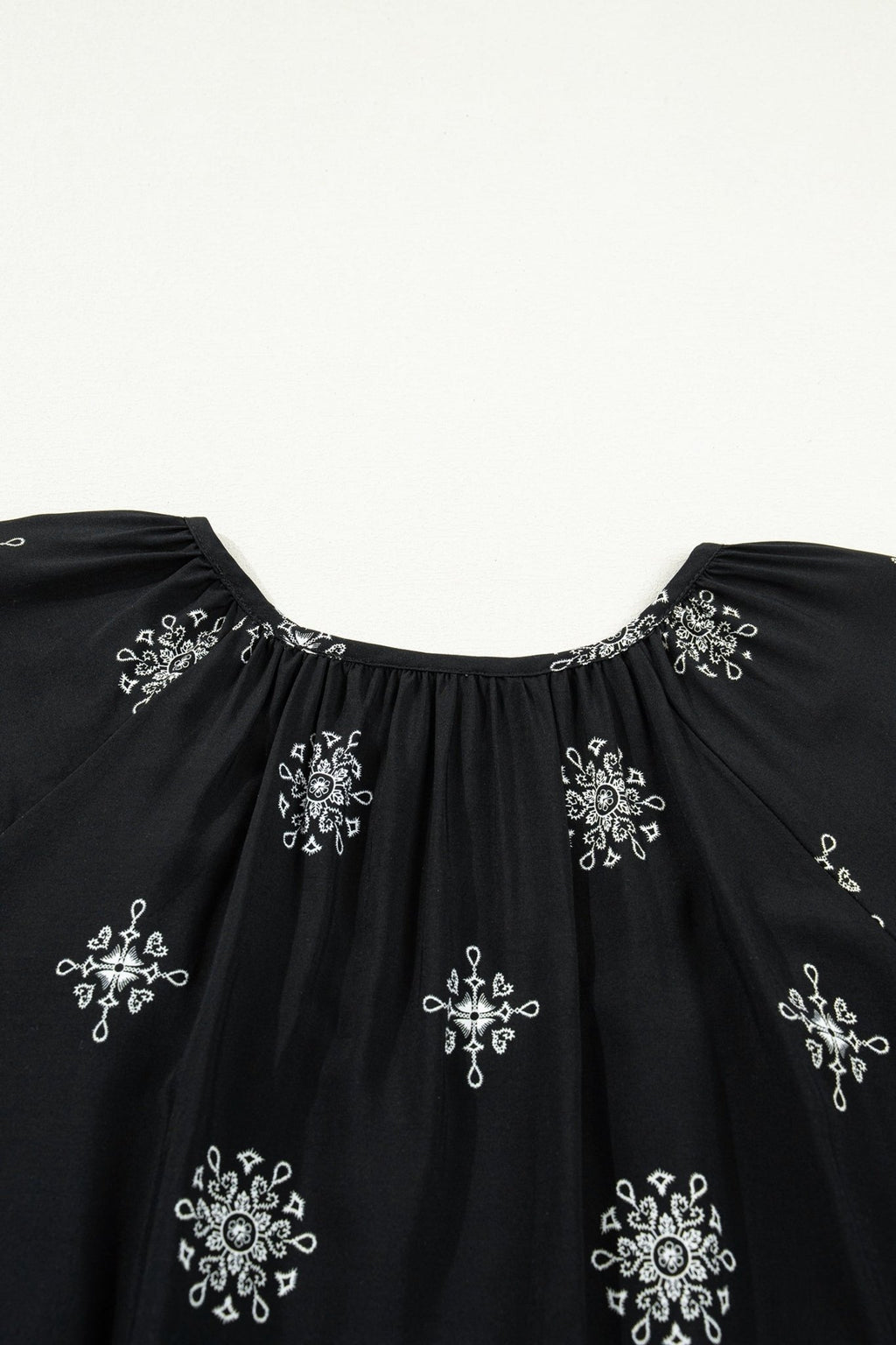 Plus Size Boho Floral Boho Notch V-Neck Top - Rooted & Reckless Co.