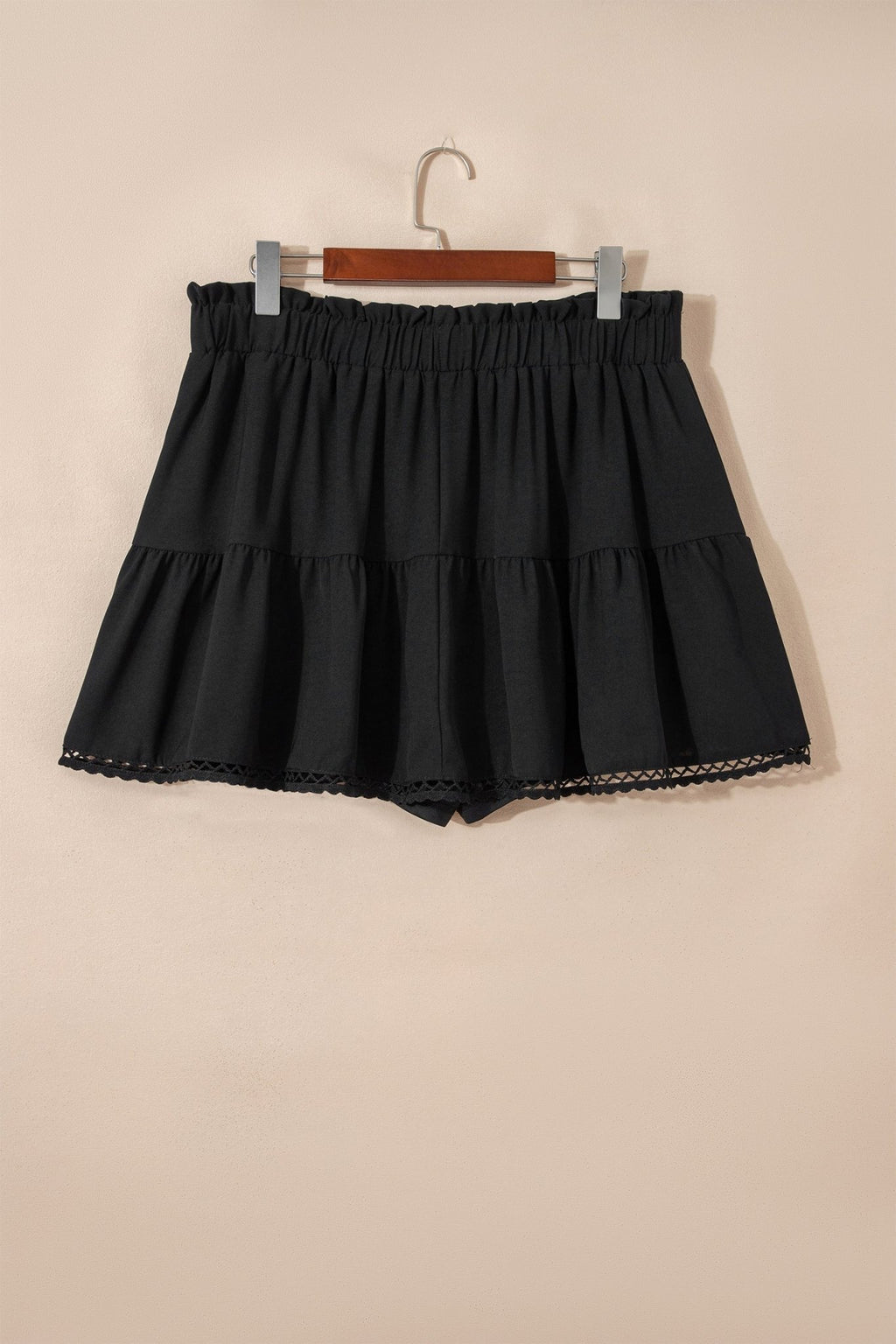 Plus Size Boho Frilled Elastic Waist Shorts - Rooted & Reckless Co.