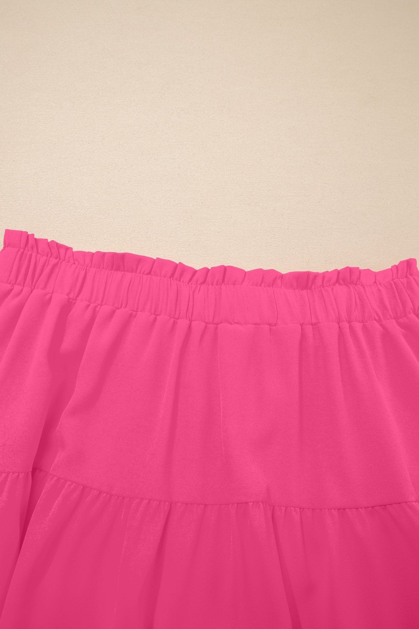 Plus Size Boho Frilled Elastic Waist Shorts - Rooted & Reckless Co.