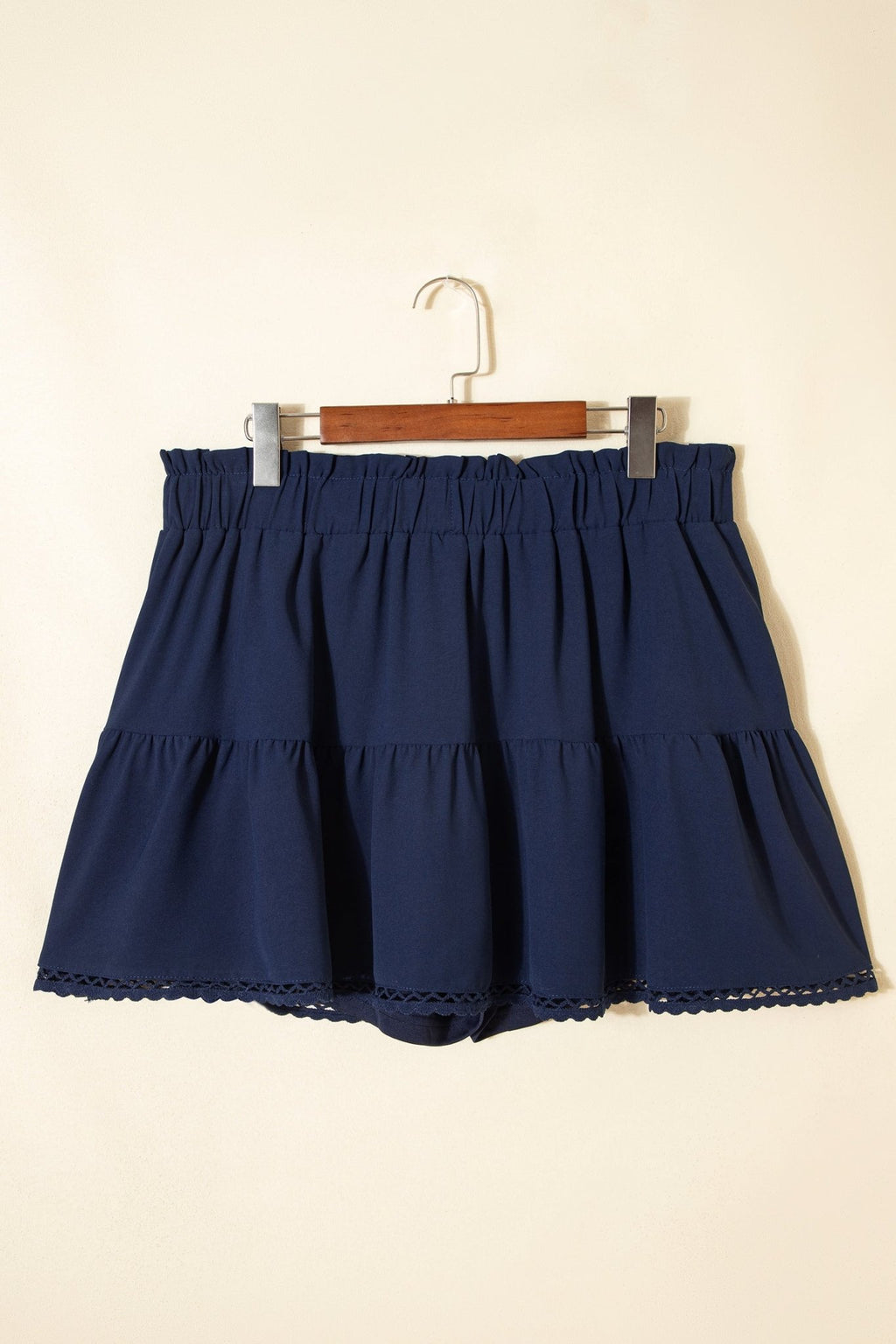 Plus Size Boho Frilled Elastic Waist Shorts - Rooted & Reckless Co.