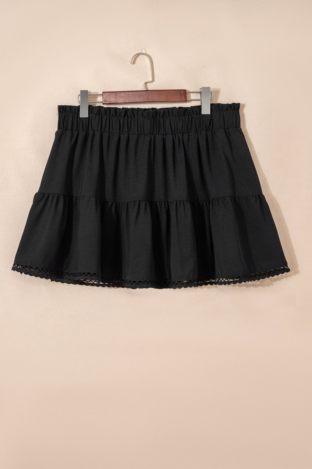 Plus Size Boho Frilled Elastic Waist Shorts - Rooted & Reckless Co.