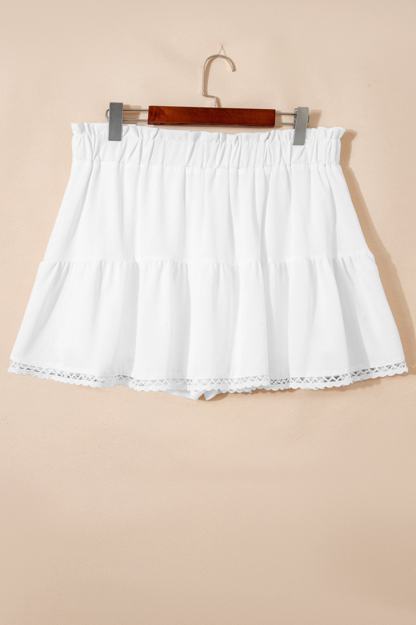 Plus Size Boho Frilled Elastic Waist Shorts - Rooted & Reckless Co.