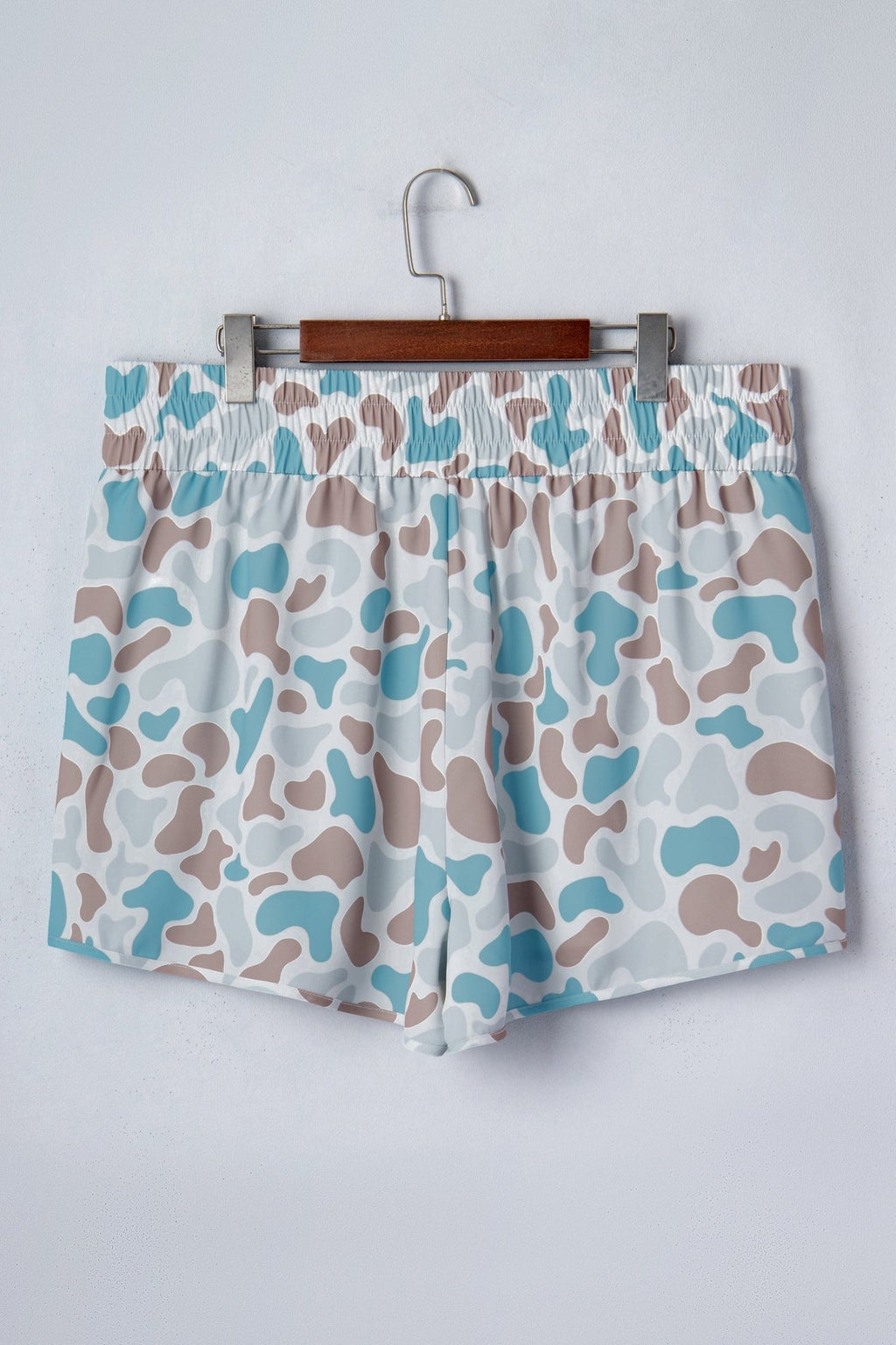 Plus Size Camo Elastic Waist Athleisure Shorts - Rooted & Reckless Co.