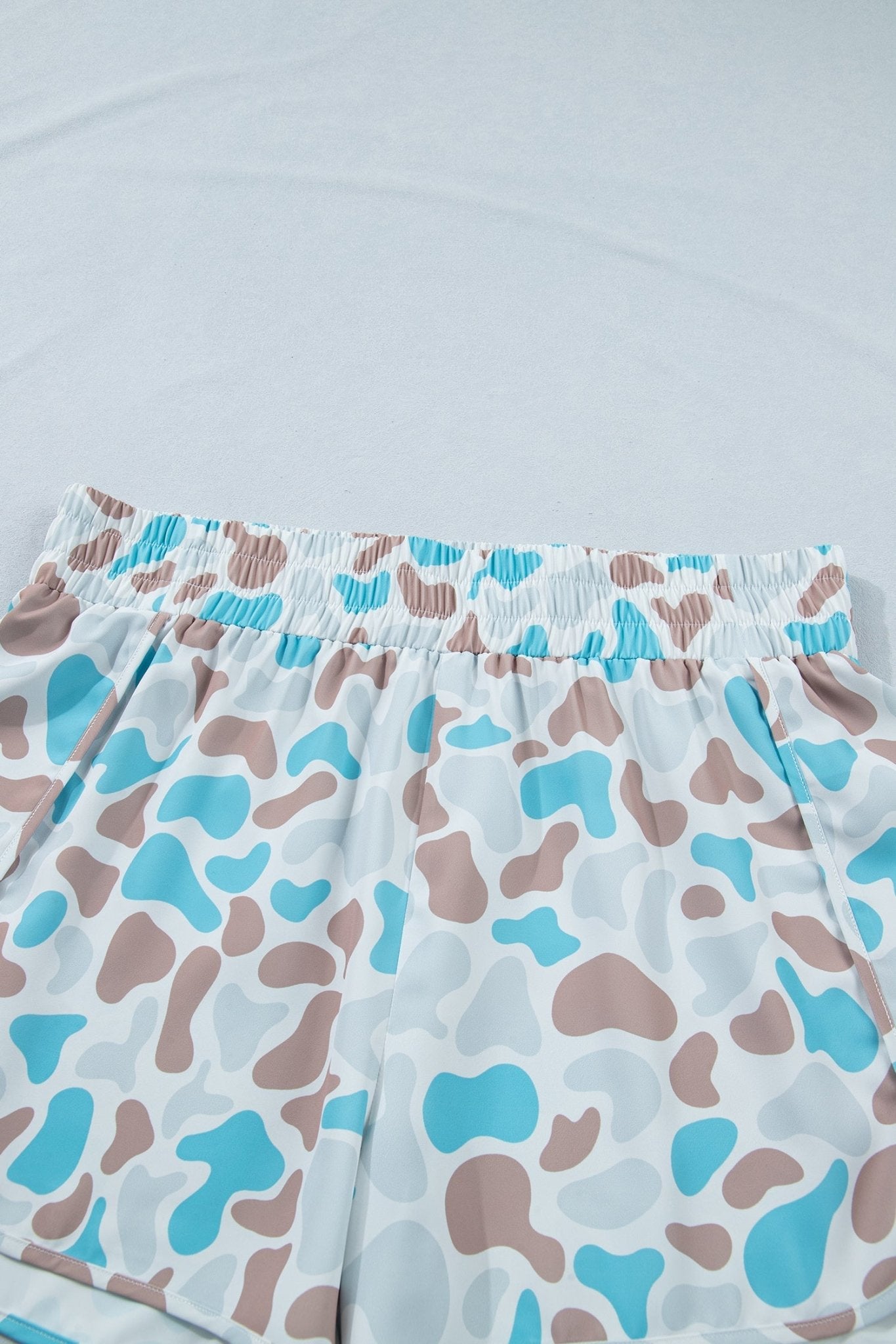 Plus Size Camo Elastic Waist Athleisure Shorts - Rooted & Reckless Co.