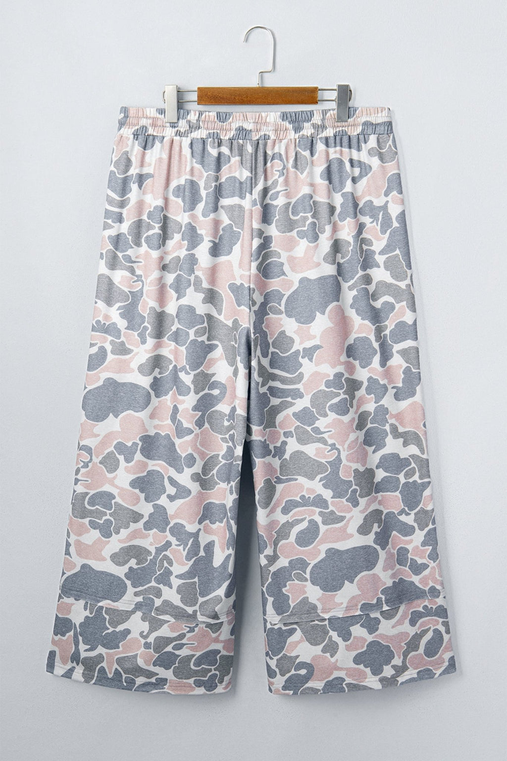 Plus Size Camo Patch Pocket Drawstring Cropped Pants - Rooted & Reckless Co.