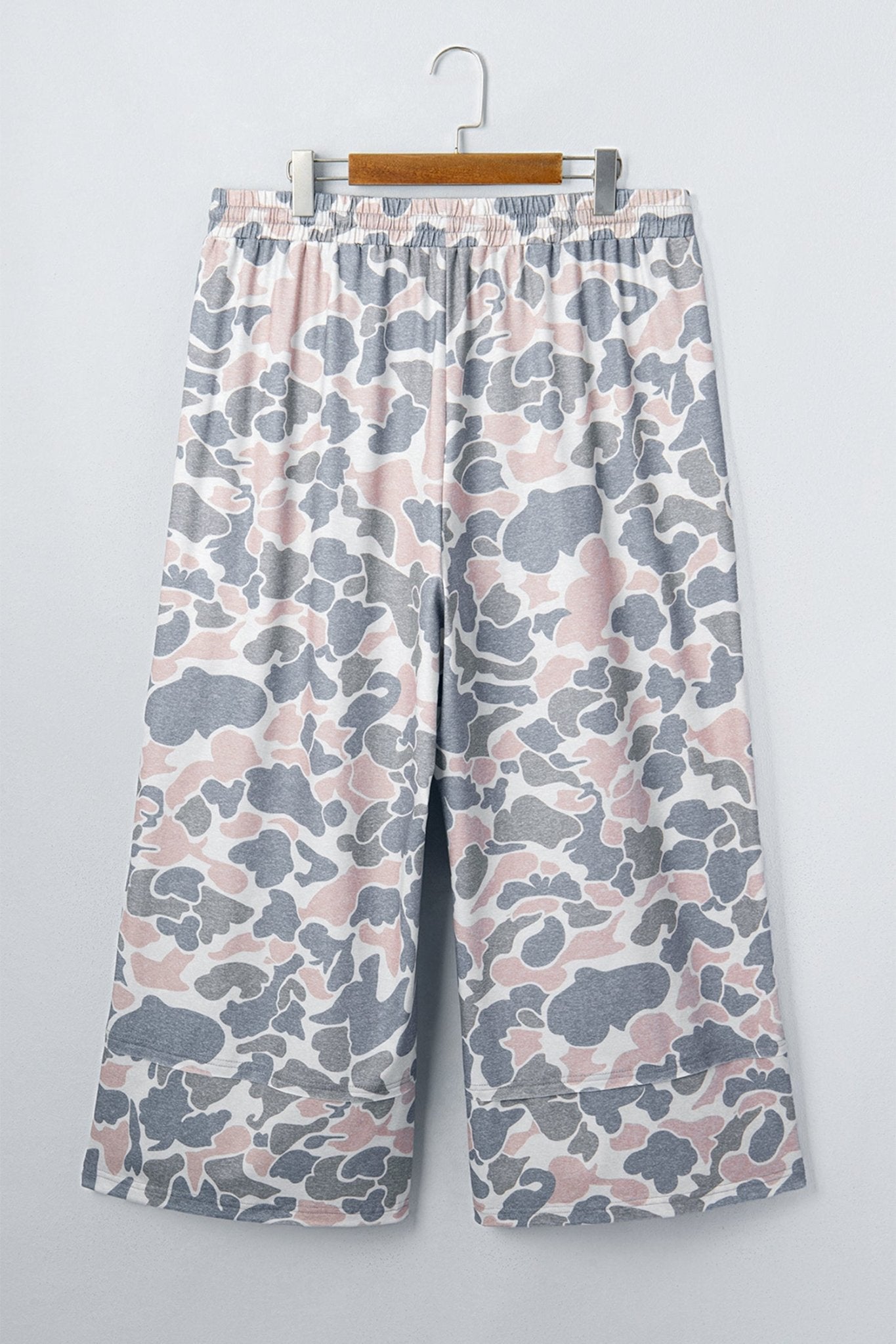 Plus Size Camo Patch Pocket Drawstring Cropped Pants - Rooted & Reckless Co.