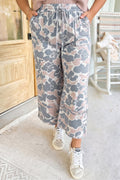 Plus Size Camo Patch Pocket Drawstring Cropped Pants - Rooted & Reckless Co.