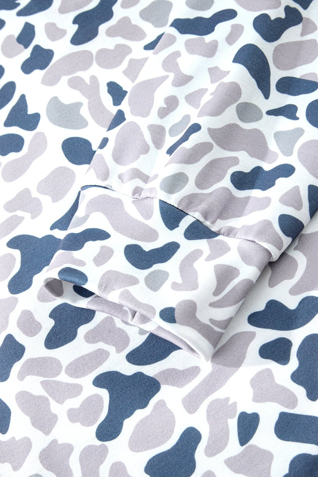 Plus Size Camo Quarter Zip Kangaroo Pocket Sweatshirt - Rooted & Reckless Co.