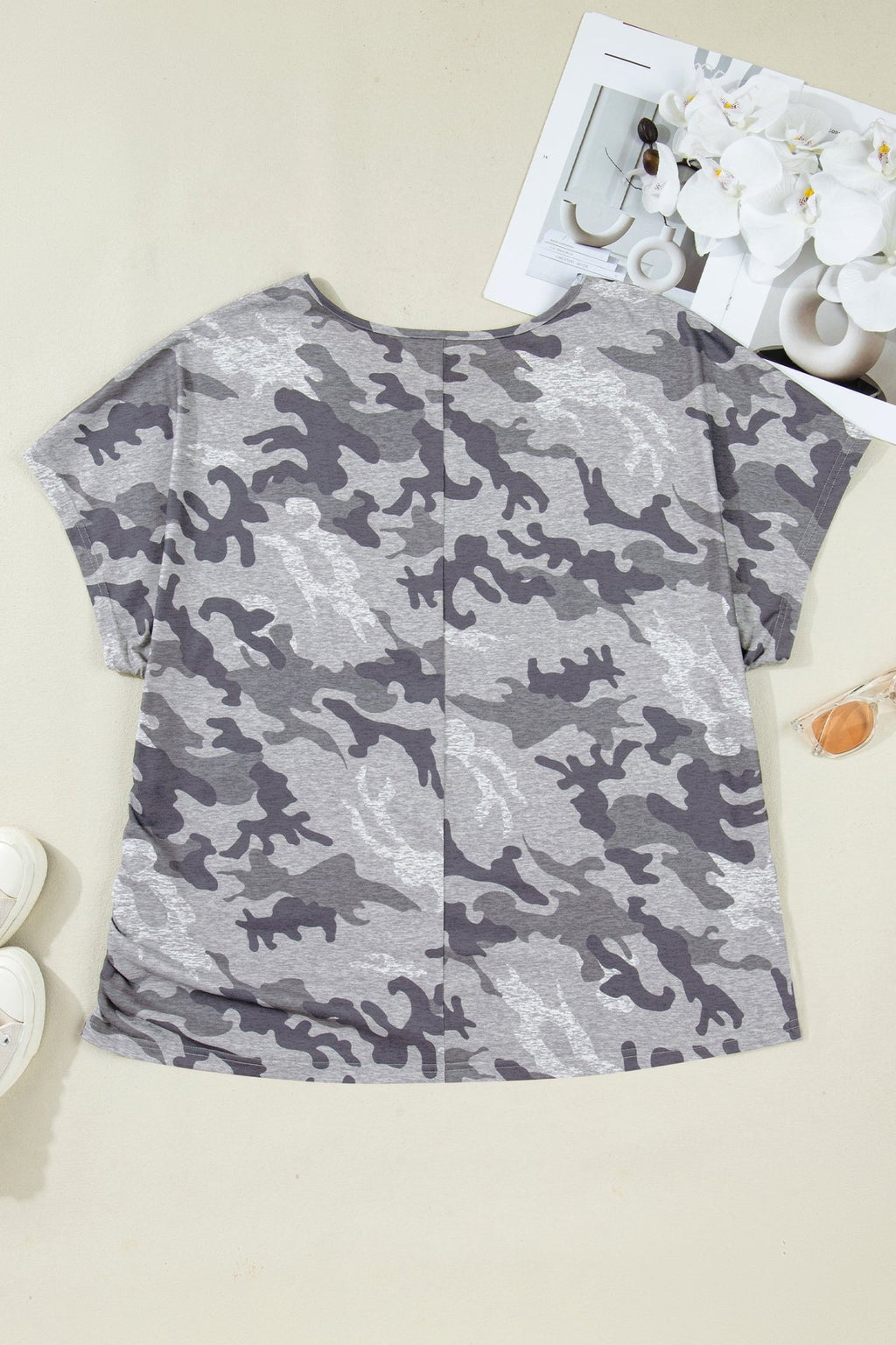 Plus Size Camo Short Sleeve T-Shirt - Rooted & Reckless Co.