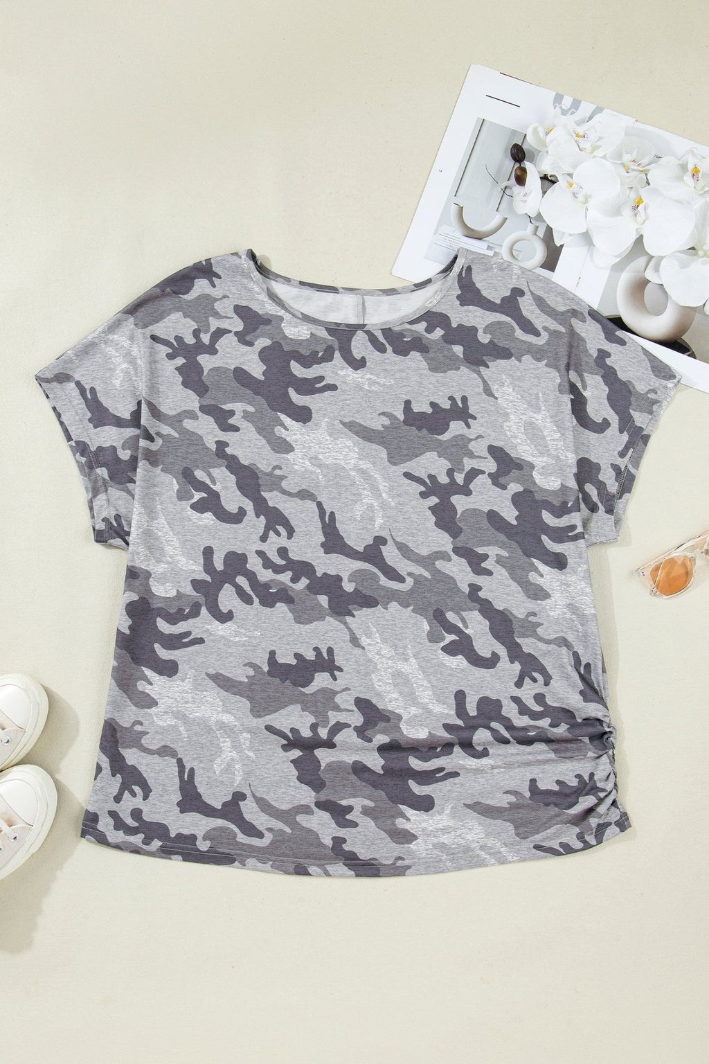 Plus Size Camo Short Sleeve T-Shirt - Rooted & Reckless Co.