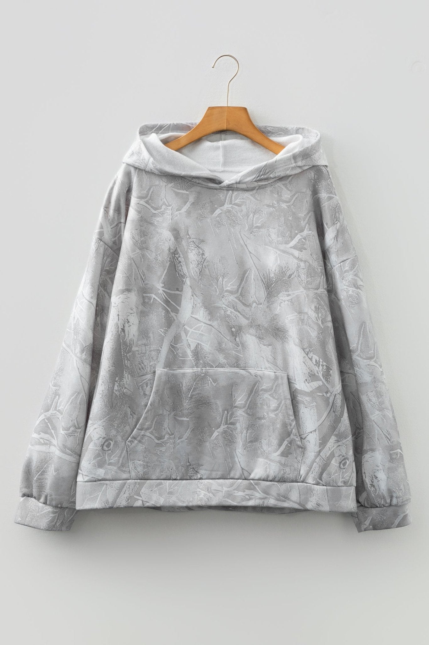 Plus Size Camo Woodland Oversize Hoodie - Rooted & Reckless Co.