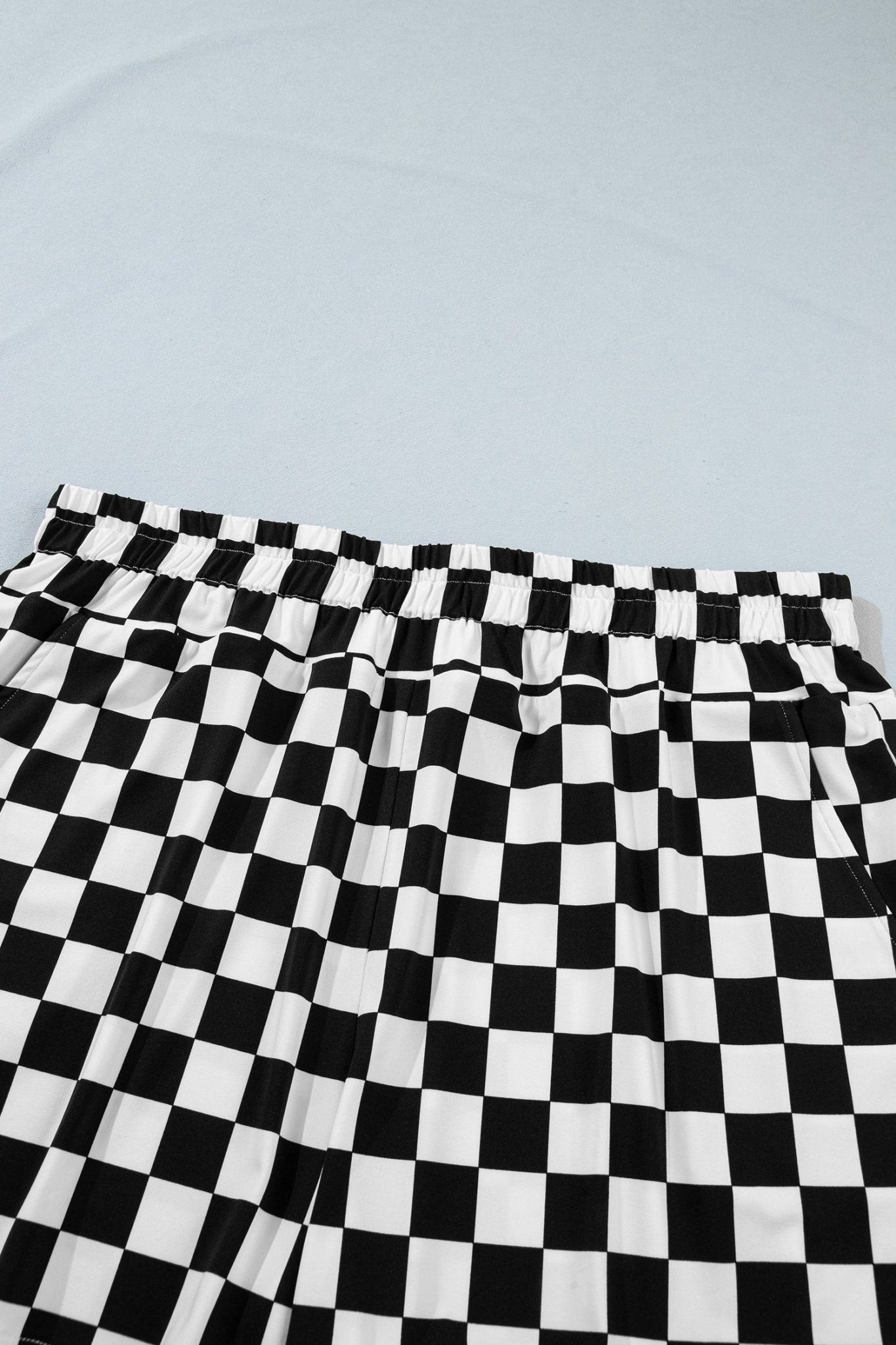 Plus Size Checker Athleisure Shorts - Rooted & Reckless Co.