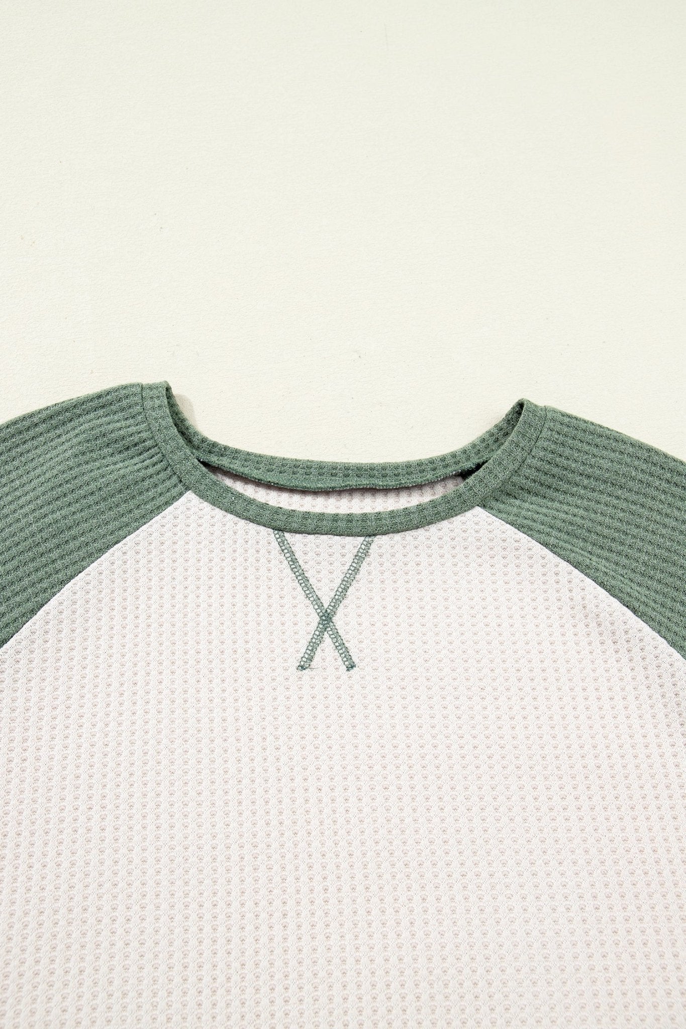 Plus Size Colorblock Waffle Knit Long Sleeve Top - Rooted & Reckless Co.