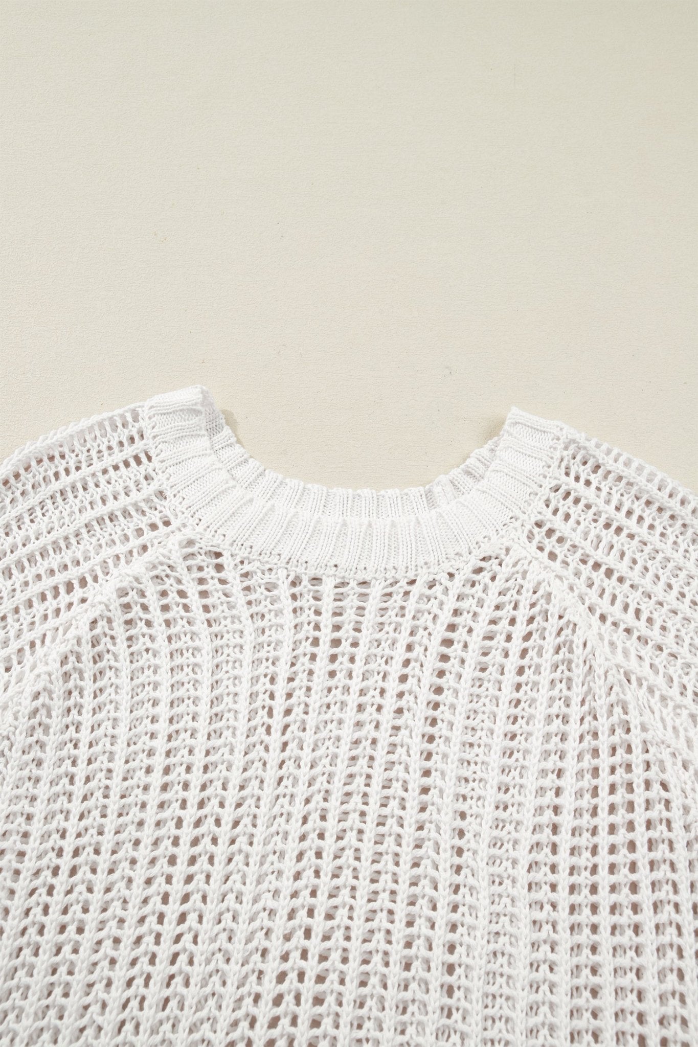 Plus Size Crochet Bow Tie Short Sleeve Sweater - Rooted & Reckless Co.