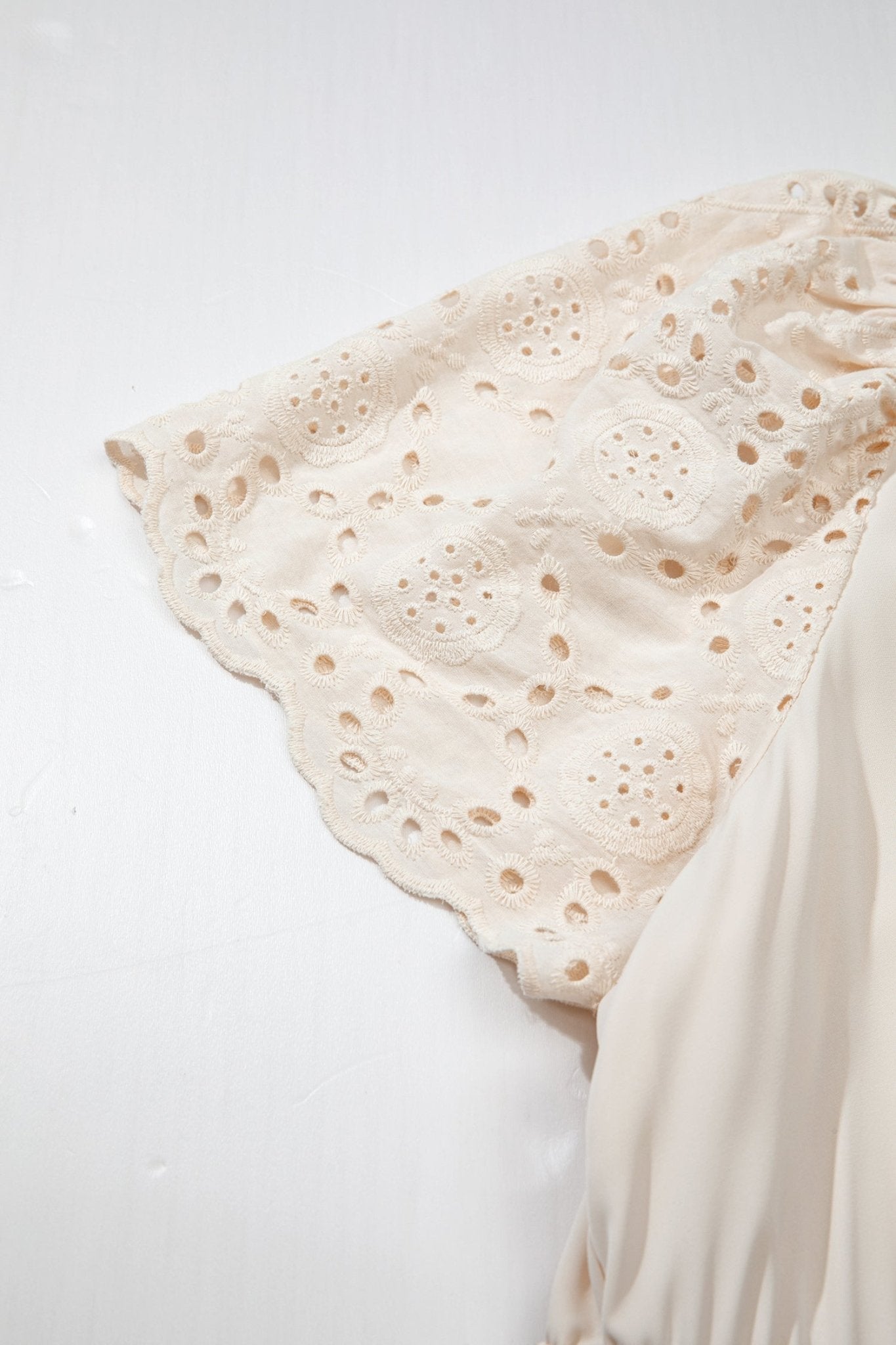 Plus Size Embroidered Eyelet Patchwork V-Neck Maxi Dress - Rooted & Reckless Co.