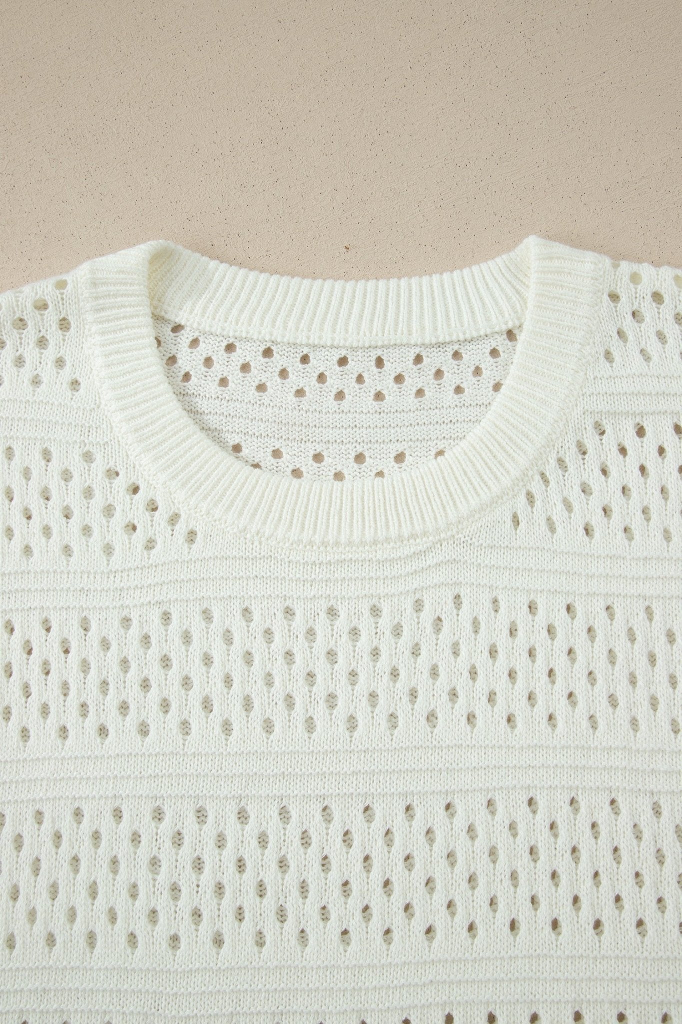 Plus Size Eyelet Hollow Out Dolman Knit Sweater - Rooted & Reckless Co.