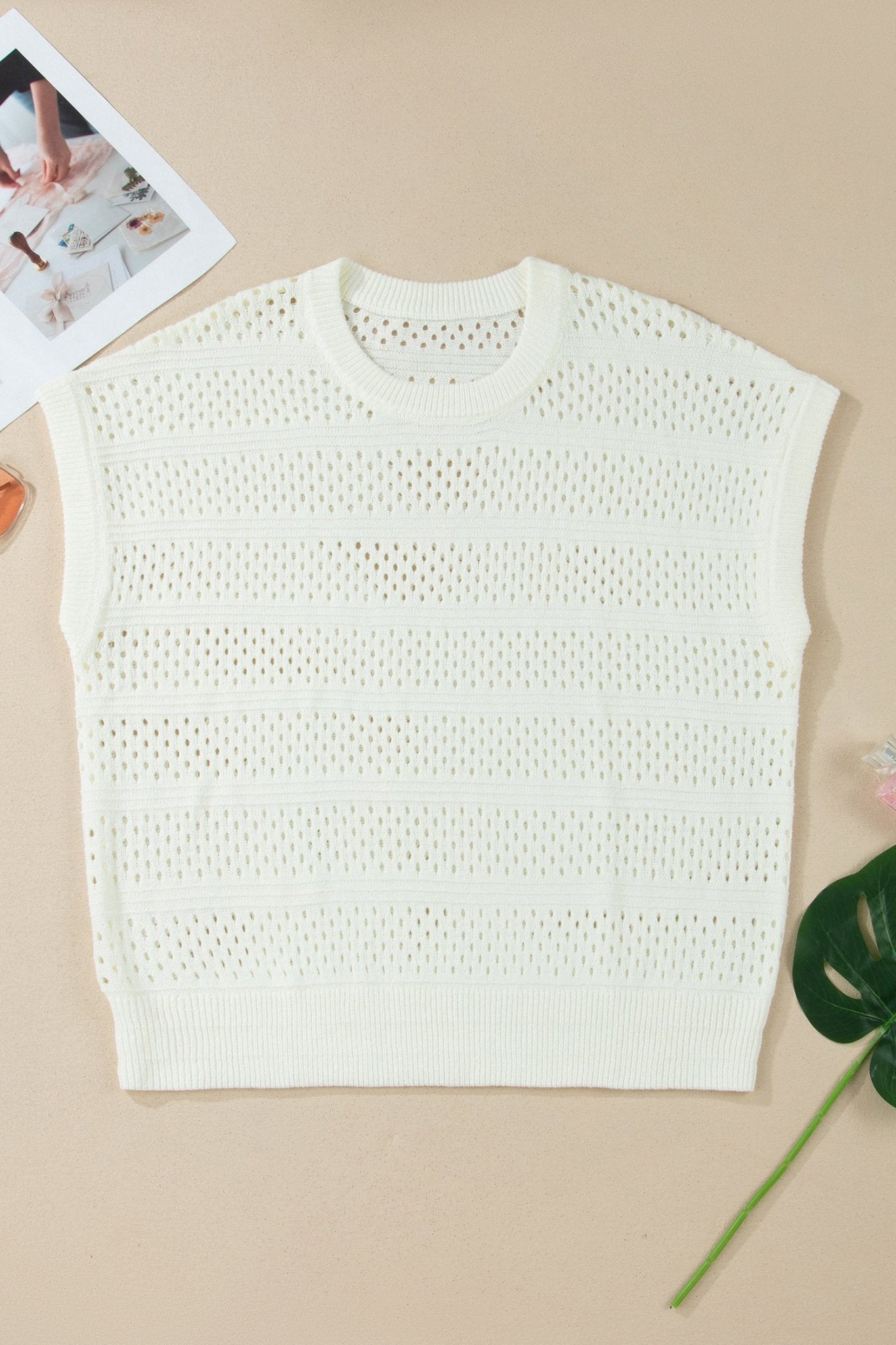 Plus Size Eyelet Hollow Out Dolman Knit Sweater - Rooted & Reckless Co.