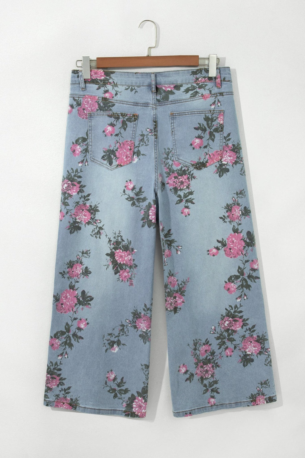 Plus Size Floral Ankle Length Loose Jeans - Rooted & Reckless Co.
