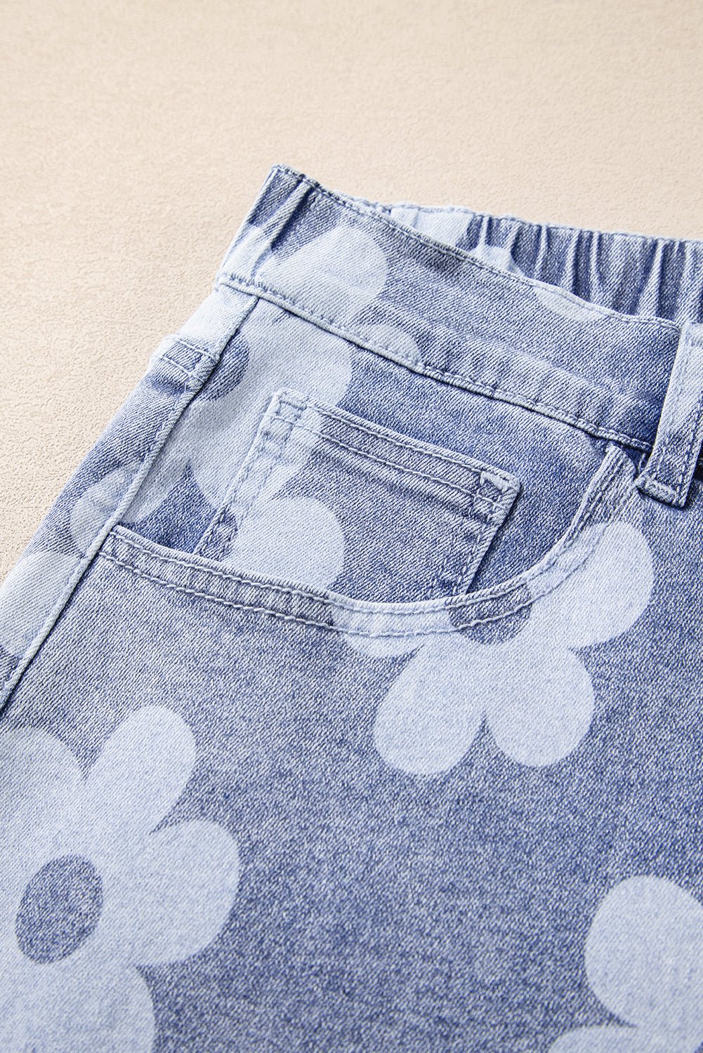 Plus Size Floral High Waist Denim Shorts - Rooted & Reckless Co.