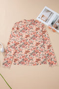 Plus Size Floral Mesh Mock Neck Top - Rooted & Reckless Co.