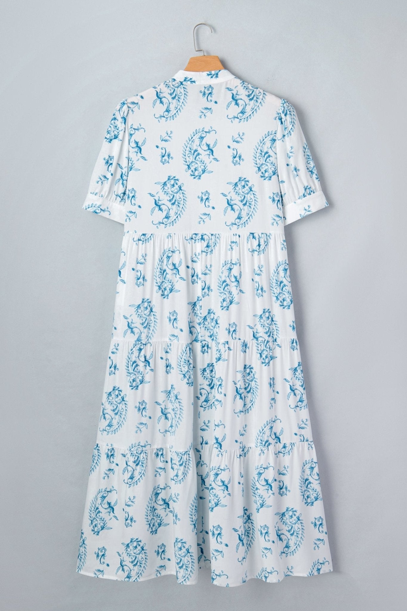 Plus Size Floral Paisley Tiered Maxi Dress - Rooted & Reckless Co.