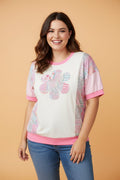 Plus Size Floral Patchwork Embroidered T-Shirt - Rooted & Reckless Co.