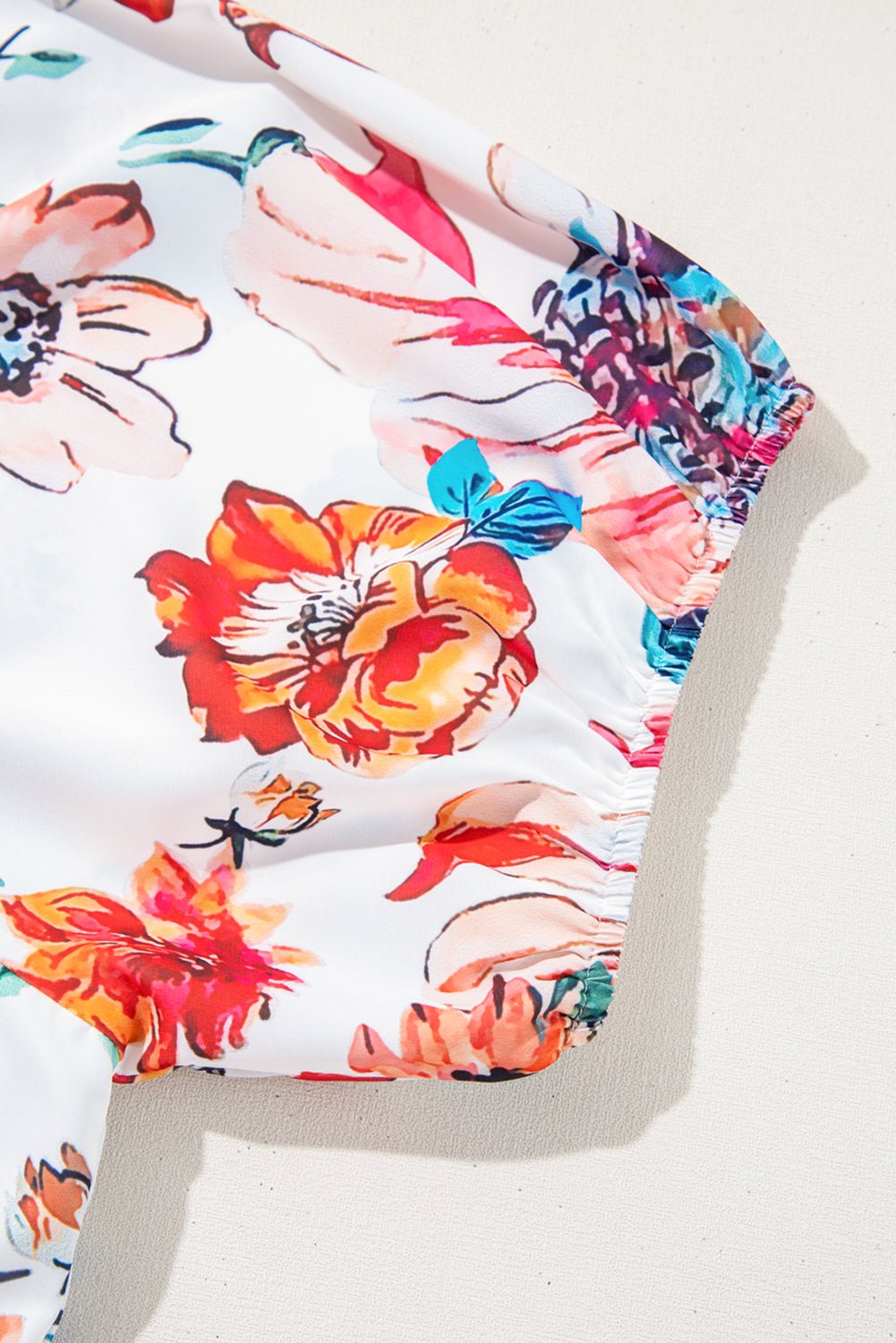Plus Size Floral Puff Sleeve Midi Dress - Rooted & Reckless Co.