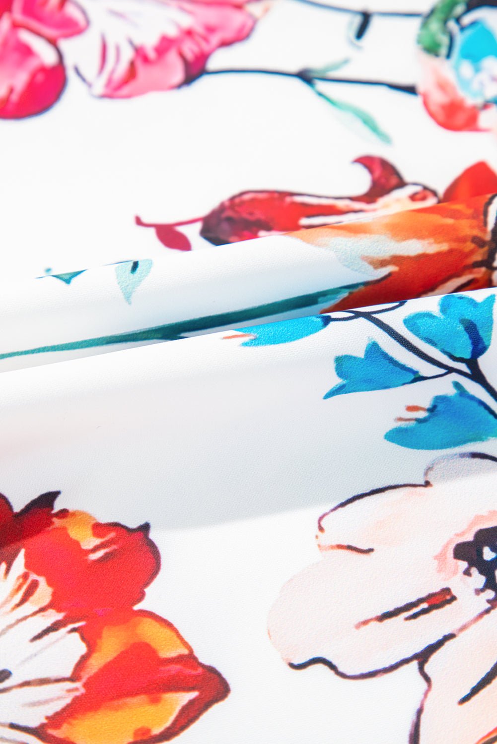 Plus Size Floral Puff Sleeve Midi Dress - Rooted & Reckless Co.