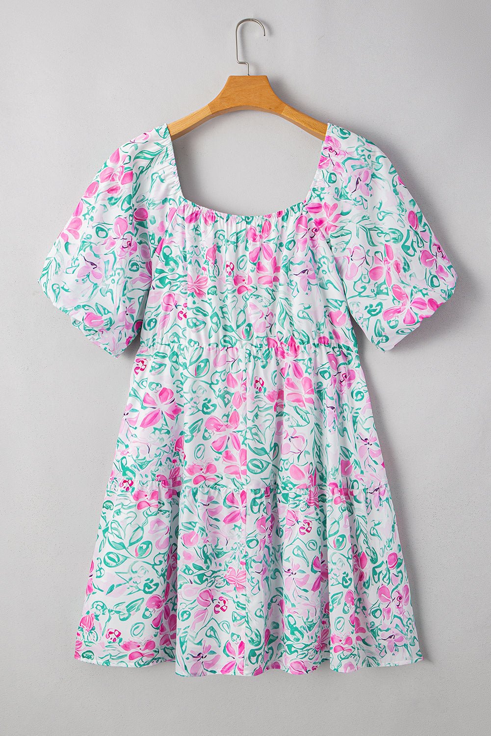 Plus Size Floral Ric-Rac Trim Mini Dress - Rooted & Reckless Co.